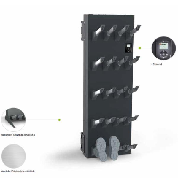 Apavu žāvētājs TANTUM Boot, melnā krāsā, ar 10 plauktiem un digitālo vadību, paredzēts 5-40 pāriem.