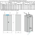 Apģērbu žāvēšanas skapis IZOTERMA SSO-100, pelēks, ar ventilācijas izvadu un divām durvīm.
