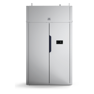 Balts apģērbu žāvēšanas skapis Electrolux DC6-8HP ar siltumsūkni, divām durvīm un digitālo paneli.