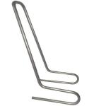 Metāla rāmis apavu žāvētājam, pelēkā krāsā, ar vienkāršu, ergonomisku formu un stabilu konstrukciju.